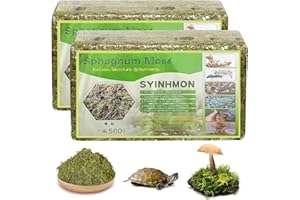 SUNOYA Musgo de Sphagnum para Plantas, 2×500g. Nutrición de turba orgánica, material vegetal natural. Musgo de Sphagnum, turba para orquídeas, para plantas de orquídea en maceta, cultivo de flores de