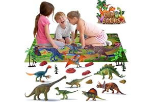 all Kids United® Dinosaurie Lekset med 12 Figurer, Lastbil & Lekmatta