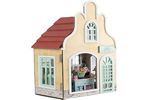 Crafts&Co® Casa in Miniatura fai da te con Mobili | Casa delle Bambole fai da te Adulti | Kit casa Delle Bambole in legno | Modello di Casa in Legno con Luce | 1:18 | Soap Shop