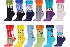 WeciBor Mujeres Calcetines de Algodón Fantasía Arte Colorido Motivo Divertidos Diseños Damas Regalo