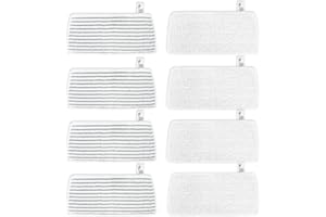 KEEPOW 8 sztuk do Vileda Steam XXL Power Pad, pokrowiec zastępczy, kompatybilny z myjką parową Vileda Steam XXL, kompatybilny z myjką parową Vileda Steam PLUS XXL, ulepszony materiał (4 szare + 4