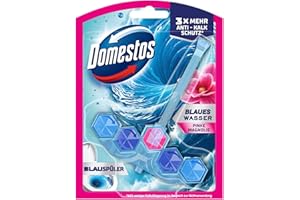 ‎DOMESTOS Domestos Power 5+ Aktiv Blauspüler Pinke Magnolie WC Reiniger mit Anti-Kalk Schutz für effektive WC Reinigung 7x 48 g