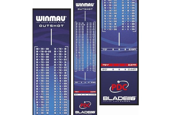 Winmau Tapis de fléchettes – avec Lignes d'oche et Protection pour Votre Sol