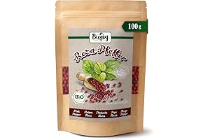 Biojoy EKO Rosépeppar hel, pepparkorn för kvarn, 100 g | Pepparbär från Sri Lanka, torkade, Schinus terebinthifolia L.