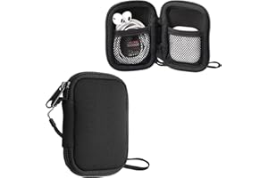 kwmobile Neoprenowe etui kompatybilne ze słuchawkami dousznymi, etui 6 x 9 cm, z zamkiem błyskawicznym, czarne