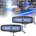 eTzone LED Forklift Light 2 Pack Warehouse Warning Light Truck Safety Light Blue Zone Warning Lights (30W, DC 12-80V)