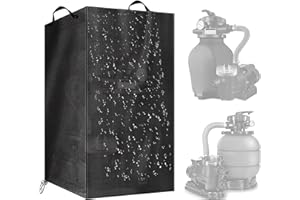 KEKAFU Poolpumpe Abdeckung, Abdeckung Poolpumpe, Sandfilteranlage Abdeckung, Abdeckung Sandfilteranlage, 420D Oxford Vollstndige Abdeckplane, UV-Bestndig Und 100% Wasserdicht