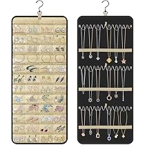 Organisateur Bijoux Suspendu Xtemtoamz - 24 Crochets Gris 38x79cm