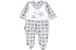 TupTam Baby Mädchen Jungen Strampler mit Langarmshirt Aufdruck Spruch 2 teilig