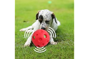 PET PRIME Dog Giggle Ball Toy Pet Playing Wobble Ball with Giggle Sound Pet Ball Toy, Zip-zip Ball