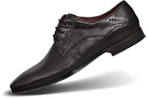 bugatti Homme Chaussure Basse Business en Cuir de Haute Qualité, Derby aux Lignes Élégantes