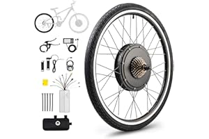 Viribus Ebike Kit de Conversion pour Vélo Électrique 26"/28" Moteur 36V 500W / 48V 1000W / 48V 1500W Roue Électrique Avant/Arrière pour Vélos Moyeu de Roue de Conversion