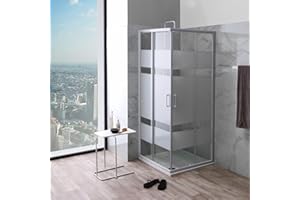 Kiamami Valentina - Box doccia 70x70 cristallo 4mm serigrafato profilo bianco | Venere