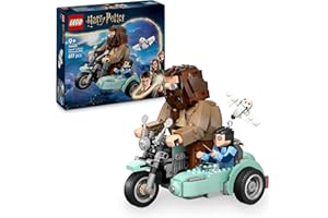 LEGO Harry Potter Viaje en Moto de Hagrid y Harry - Moto de Juguete con Sidecar y Figura de Hedwig la Lechuza - Regalo de Cumpleaños para Niñas y Niños de 9+ Años y Fans del Mundo Mágico 76443