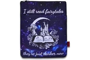 LParkin I Still Read Fairytales They’re Just Darker Now Book Sleeve, Waterproof Book Pouch for Dark Romance Lover, Mafia Romance, Romance Book Lover Fabric Book Protector, Spicy Book, Smut Reader Gift
