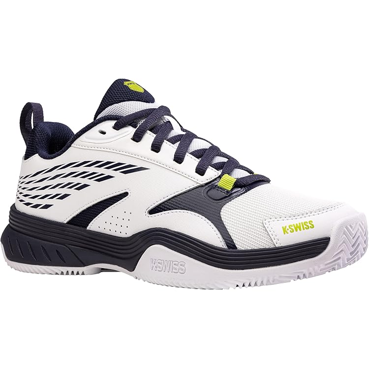 Tennisschoen K-Swiss Men Hypercourt Express 2 Carpet Bright White Stretch Limo High Risk Red