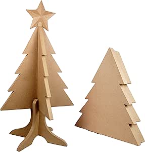 Decorazioni Natalizie In Cartapesta.Country Love Crafts Albero Di Natale Pieghevole In Cartapesta Con Scatola Amazon It Casa E Cucina