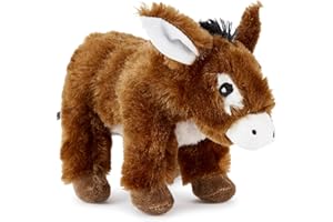 Zappi Co Peluche 100% Recyclée Âne (21cm de Longueur) Collection d'animaux Doux, Câlins et Écologiques pour Nouveau-né Premier Enfant