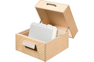 Han 505 - Fichero para tarjetas (15, 255 x 250 x 190 mm, madera), color natural