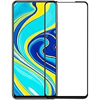 Hupshy Edge to Edge Curved Full Tempered Glass Screen Guard for Mi Redmi Note 9 Pro - Black (Pack of 1)