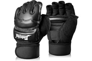‎XINLUYING Xinluing Boxhandschuhe Kampfkunst MMA Sparring Grappling Muay Thai Taekwondo Training PU Leder Handgelenk Wraps Handschuhe ﻿