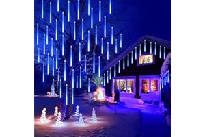 EEIEER Guirlande Lumineuse LED, 50cm 540LED Météore Pluie Guirlande Lumineuse Exterieure Etanche Lumineux Douche Pluie Feux 7.6m pour Nouvel An Mariage Fête Noël Soirée Maison Arbre Sapin Deco Jardin