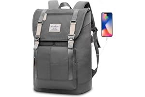 YAMTION Mochila Hombre Mujer Unisex, Mochila para Portátil 17" con Puerto USB, Mochila Escolar Mochila Universidad para Viajes Trabajo de Ocio (Mist)