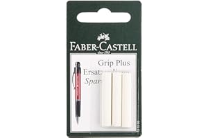 Faber-Castell 131595 - Gomme di ricambio per matita meccanica Grip Matic, confezione da 3 Confezione da 3 Grip Plus.