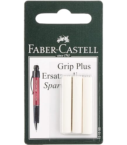 Faber-Castell Grip Plus Druckbleistift 0,7 Mm – Inkl. HB-Minen & Radierer, Schwarz