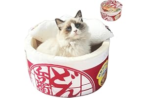 ZHUIYIWIN Cat Beds for Indoor with Anti-Slip Bottom, Cat Cave Bed, Hideaway Warm Comfortable, Kitty Caves & Houses for Multi Small Pet Large Kitty, Puppies, Rabbits, Red, S