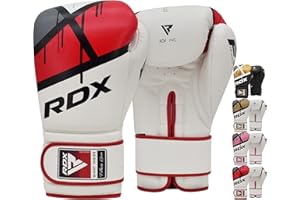 ‎RDX RDX Boxhandschuhe Muay Thai Kickboxen Sparring, Maya Hide Leder EGO Boxing Gloves, Sandsack Boxsack Punchinghandschuhe Adult, Kickboxhandschuhe Kampfsport MMA Training 8 10 12 14 16oz, Männer Damen