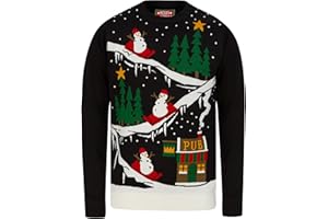 Tokyo Laundry Men's Merry Christmas Wrapping Paper Print Novelty Xmas Jumper