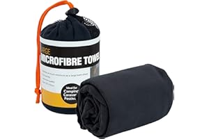 Milestone Camping 20370 Toalla de Microfibra con Bolsa de Almacenamiento Incluida/Absorbente y de Secado Rápido/Suave y Ligera / 120 cm x 60 cm