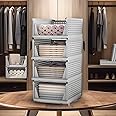 Kuber Industries Storage Organizer | Wardrobe Organizer For Clothes | Cupboard Organizer | Foldable Shirt Stacker Box | Cloth