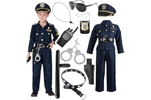 Spooktacular Creations Zestaw kostiumu policjanta deluxe dla dzieci, fantazyjny zestaw do odgrywania ról