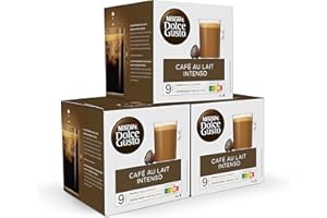 Dolce Gusto NESCAFÉ Café con Leche Intenso, Pack 3 x 16 - Total: 48 Cápsulas