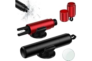 NEUTYPECHIC 2 Stück Gurtschneider Notfallhammer fürs Auto, 2 In 1 Nothammer Auto mit Gurtschneider, mit Tragbarer Fensterbrecher und Sicherheitsgurt Cutter, für Autoscheibe Notfallrettungs fürs Auto