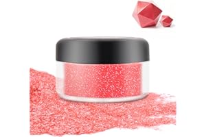 ‎DECORROM Essbarer Glitzer - 10g Essbarer Glitzerstaub Glitzerpulver für Lebensmittel, Getränke, Kuchen - Metallisch Lebensmittelfarbe Pulver Staubpulver zum Dekorieren von Torten, Süßigkeiten, Keksen (Rot)