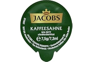 ‎JACOBS Jacobs Professional Kaffeesahne, hygienisch einzeln verpackt, für Tee & Kaffee geeignet, Tassenportion, 10% Fett, 7,5 g pro Portion, 240 Stück