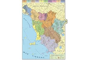 AGENDEPOINT Carta geografica murale regionale Toscana 100x140 bifacciale fisica e politica