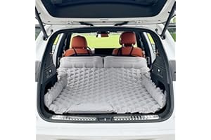 EULANT Hinchable Colchón para Coche con Bomba y Almohadas,Ultraligero Colchón de Aire para Maletero de Automóviles,Doble Colchon﻿ Inflable Camping,Impermeable Cama Coche para SUV MPV, 183 * 131 * 7cm