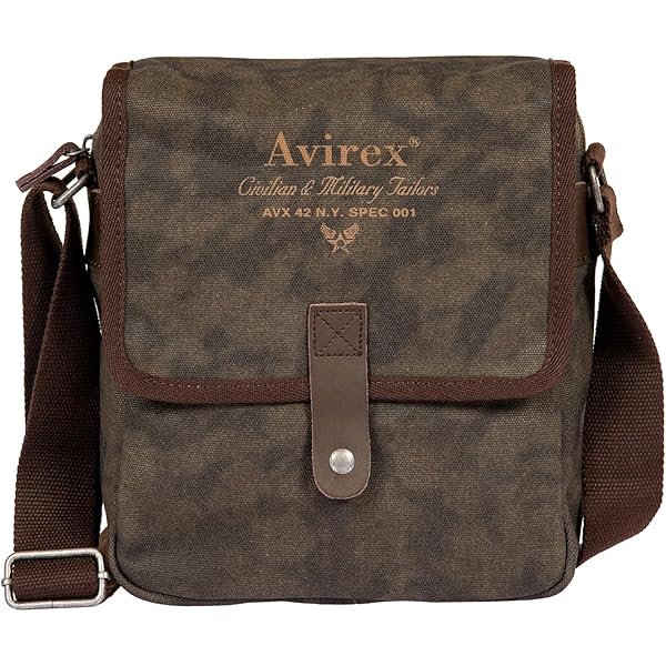 Cartella Avirex Mayday - In Pelle Morbida Tamponata A Mano, Con Due Manici, Da Uomo, Colore Marrone - Foto 4