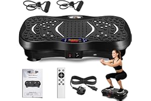 FK Sports Vibration Plate for Fat Burn, Muscle Toning, Lymphatic Support - Upgraded Whole Body Fitness Machine with 99 Intensity Levels, Auto/Manual Modes, Bluetooth, Remote & 265 lbs Capacity