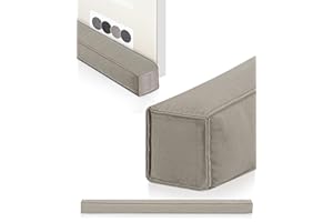 Beautissu Paraspifferi Sottoporta 130 cm – Salsicciotto Paraspifferi Porta Finestre Ingresso Isolante – Stoffa Grigio Chiaro – Risparmio Energetico – Parafreddo per Porte e Finestre – Marin