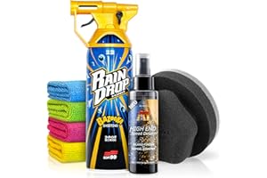 SHINY FREAKS Soft99 Rain Drop “Bazooka” Sellado en húmedo (250ml) Juego de selladores para coche - protección y brillo para su pintura - incl. potenciador de perlado con acabado brillante - Cera en Spray | 7-pza