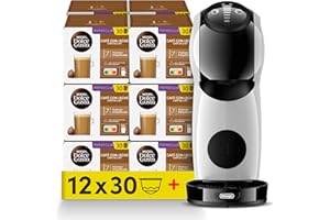 NESCAFÉ DOLCE GUSTO NESCAFÉ Dolce Gusto Café con Leche 12 packs x30 Cápsulas de Café + Regalo Máquina Delonghi GENIO S Color Blanco