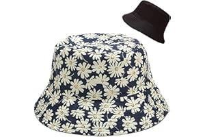 XYIYI Cute Bucket Hat Beach Fisherman Hats for Women, Reversible Double-Side-Wear
