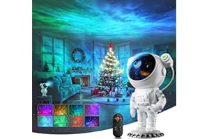 DISOIDOE Astronaut Projector 2.0, LED Starry Sky Galaxy Projector with Remote Control and Timer, 7 Color Mode Lunar Ambient Light with Remote Control & Timer Luminous Starry Night, for Kids and Adults, Gifts