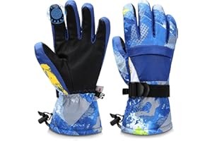Odtmger Gants de Ski, Gants de Neige Les Plus Chauds, imperméables et Respirants pour Temps Froid, conviennent Aussi Bien aux Hommes qu'aux Femmes, pour l'extérieur Parent-Enfant