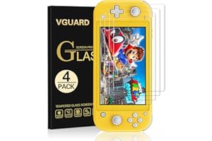 VGUARD〔4 Pack〕Screen Protector for Nintendo Switch Lite, Tempered Glass Film for Nintendo Switch Lite [9H Hardness] [Anti-Scratch] [Bubble Free] [Crystal Clear]